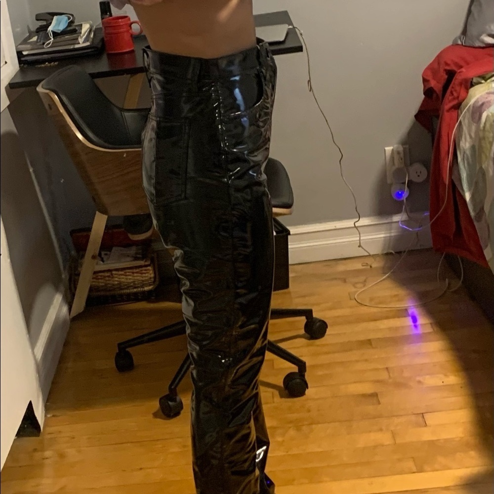 Rag & Bones Black Vinyl Pants - Picture 6 of 9